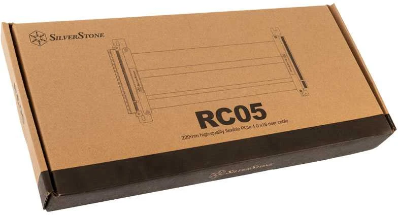 Vaizdo plokštė SilverStone Riser PCIe 4.0 x16 220mm RC05 (SST-RC05-220)