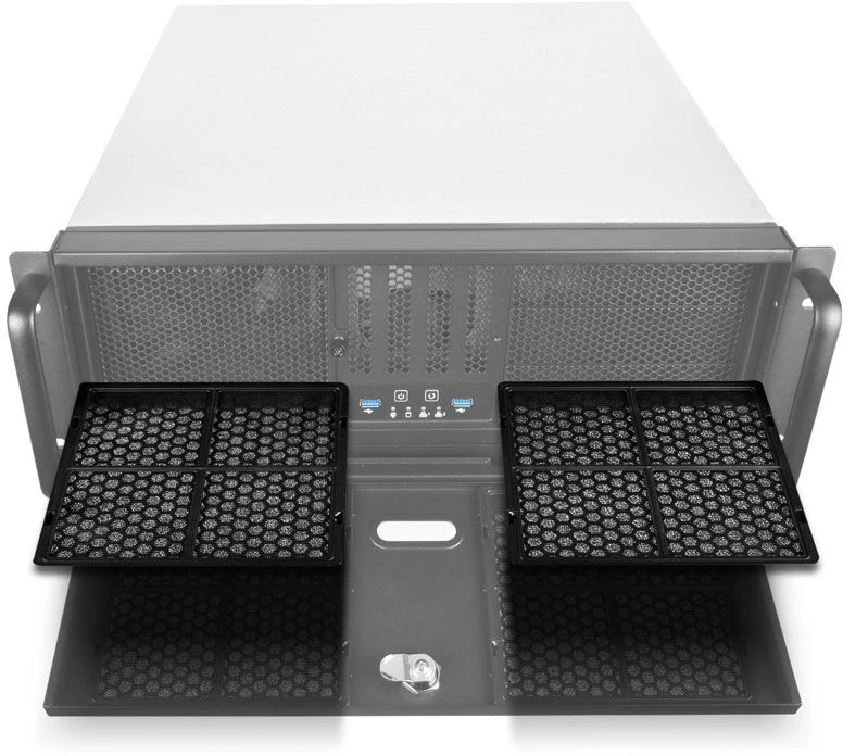 Rackmount „SilverStone SST–RM400“ stovo montuojamas serveris – 4U