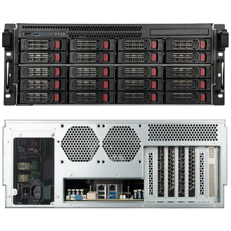 Rackmount „SilverStone SST–RM43–320–RS“ stovo montuojamas serveris