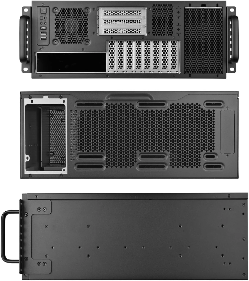 „Silverstone SST-RM47-502I Rackmount Storage“, 4HE, ATX - juodas