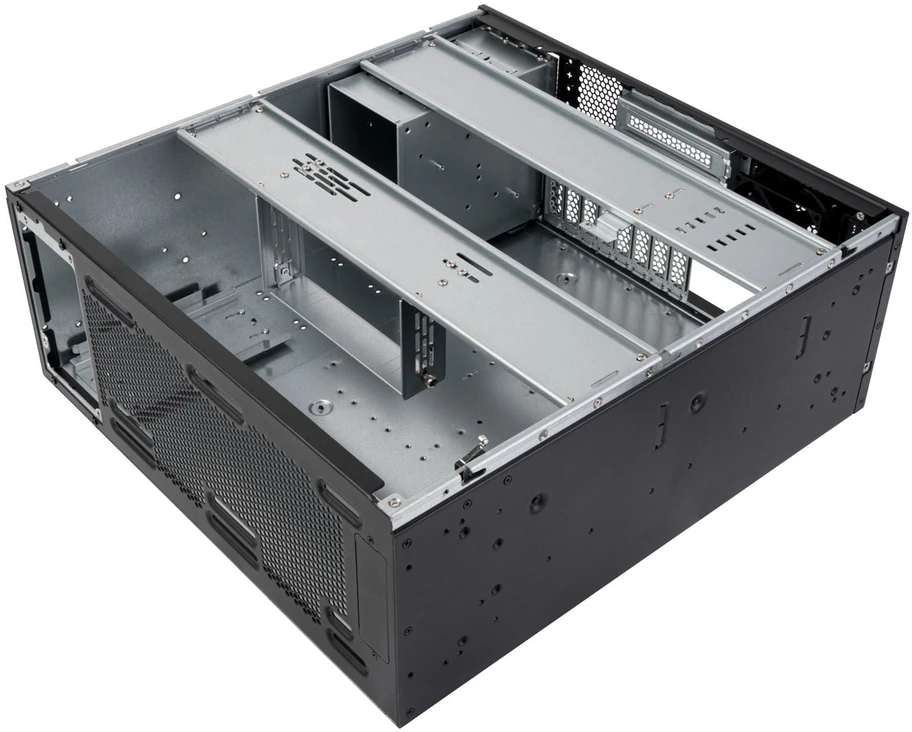 „Silverstone SST-RM47-502I Rackmount Storage“, 4HE, ATX - juodas