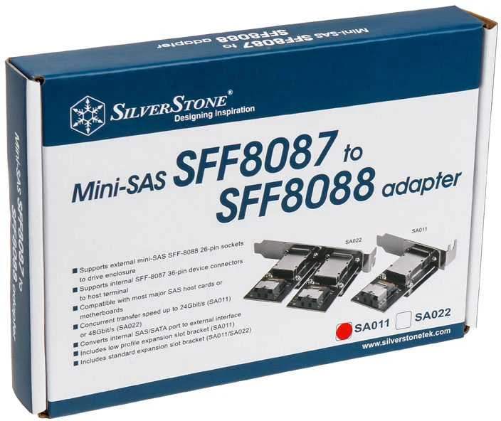 SilverStone SFF 8087 - SFF-8088, Sidabrinė (SST-SA011)