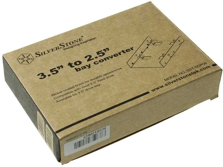 „SilverStone SST-SDP08“ lizdo keitiklis iš 3,5 į 2 x 2,5 colio