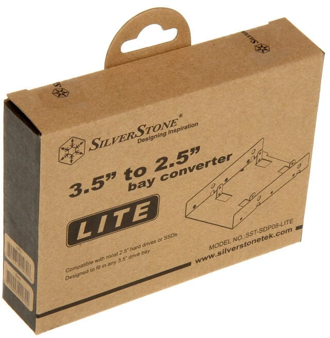 „SilverStone SST-SDP08-Lite“ keitiklis iš 3,5 į 2 x 2,5 colio lizdus