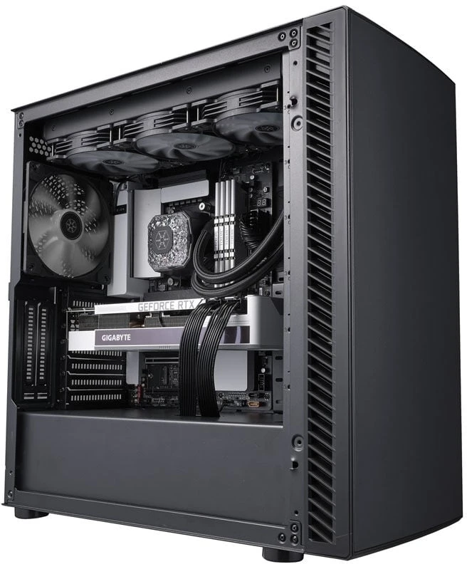 „SilverStone SST–SEQ1B SETA Q1 Midi–Tower“ – juoda