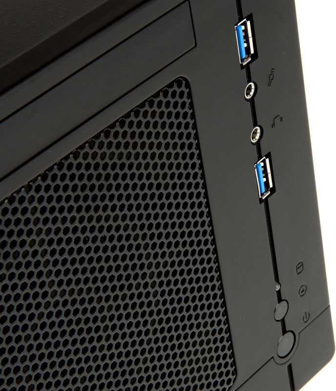 SilverStone Sugo 05 Kompiuterio važiuoklė USB 3.0 x2, Mic x1, Spk x1, juodas, SFF, Maitinimo šaltinis yra Ne