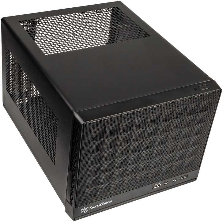 SilverStone SST-SG13B-C Sugo 13, Mini-ITX case, Mesh Front Panel, USB Type C - juodas