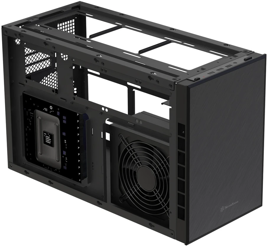 SilverStone SST-SG17B Micro-ATX Mini ITX case - juodas