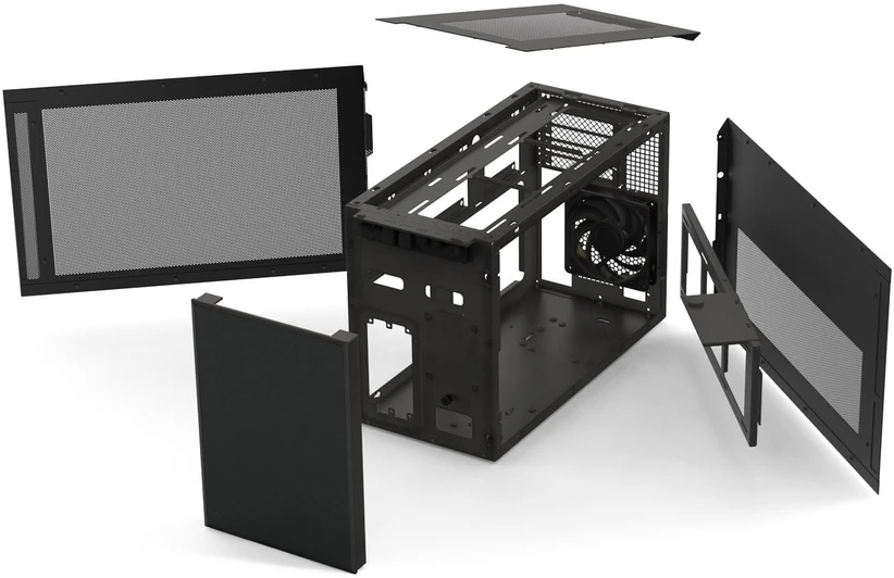 SilverStone SST-SG17B Micro-ATX Mini ITX case - juodas