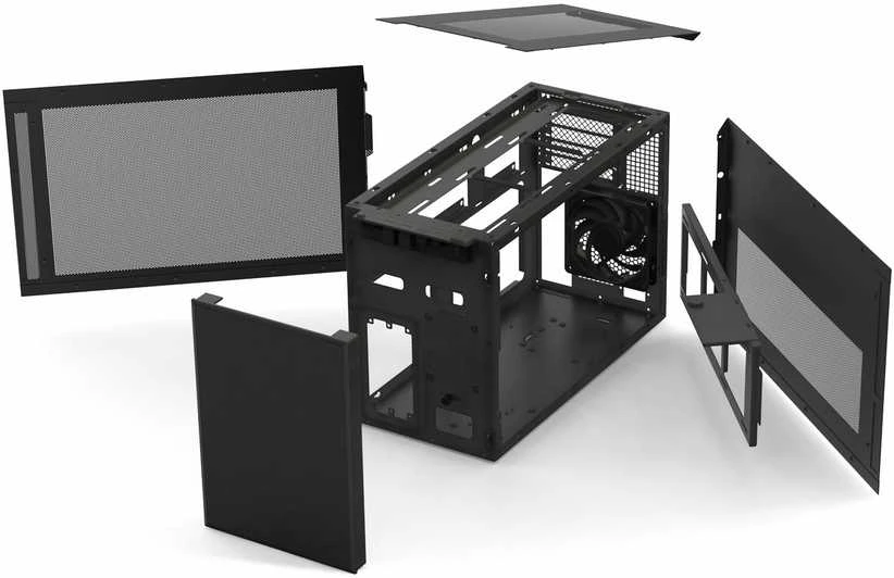SilverStone SST-SG17B Micro-ATX Mini ITX case - juodas