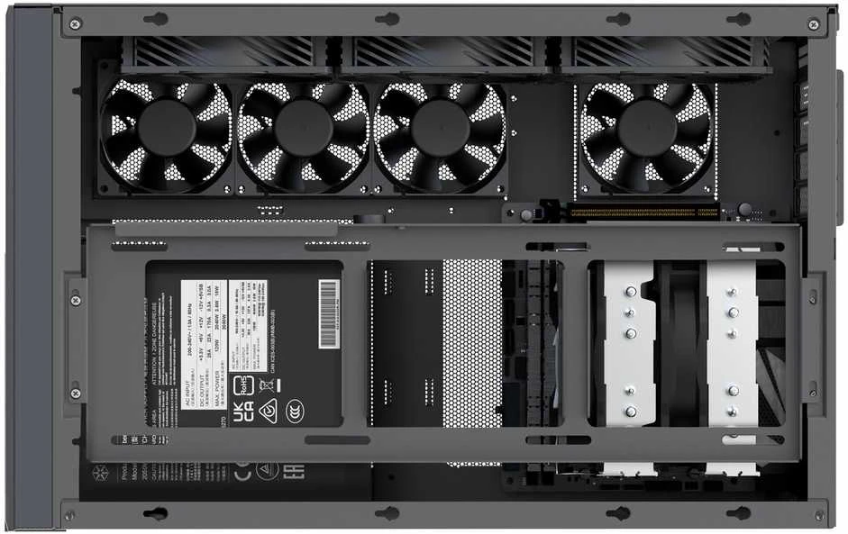 SilverStone SST-SG17B Micro-ATX Mini ITX case - juodas