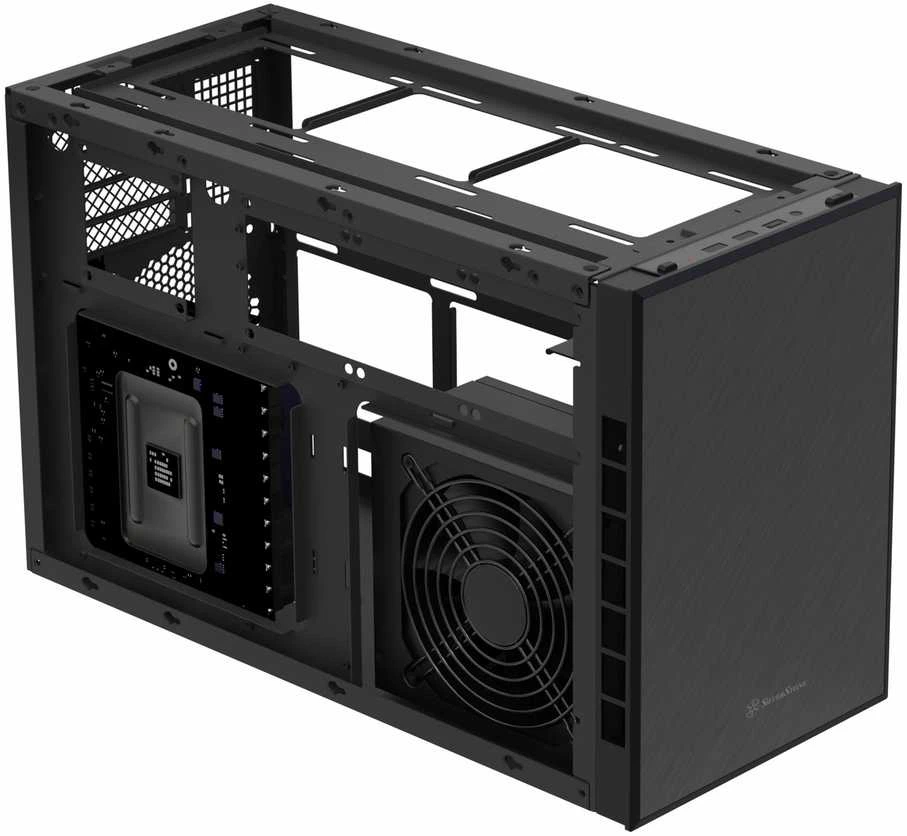 SilverStone SST-SG17B Micro-ATX Mini ITX case - juodas