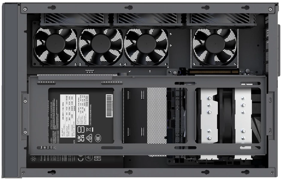 SilverStone SST-SG17B Micro-ATX Mini ITX case - juodas