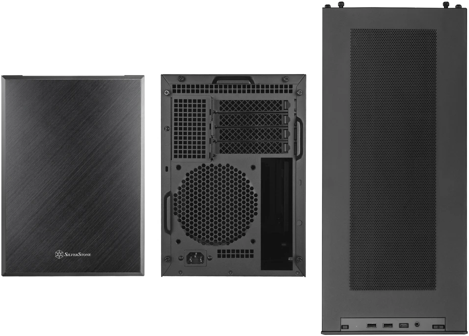 SilverStone SST-SG17B Micro-ATX Mini ITX case - juodas