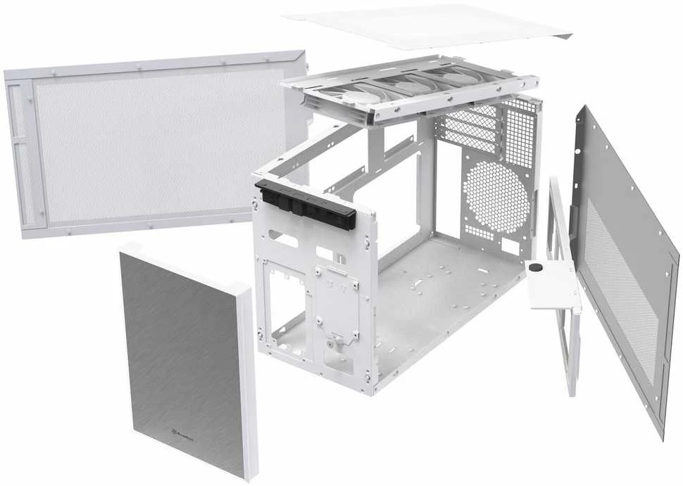 SilverStone SST-SG17W Micro-ATX Mini ITX case - baltas