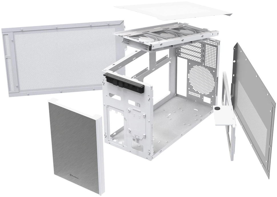 SilverStone SST-SG17W Micro-ATX Mini ITX case - baltas