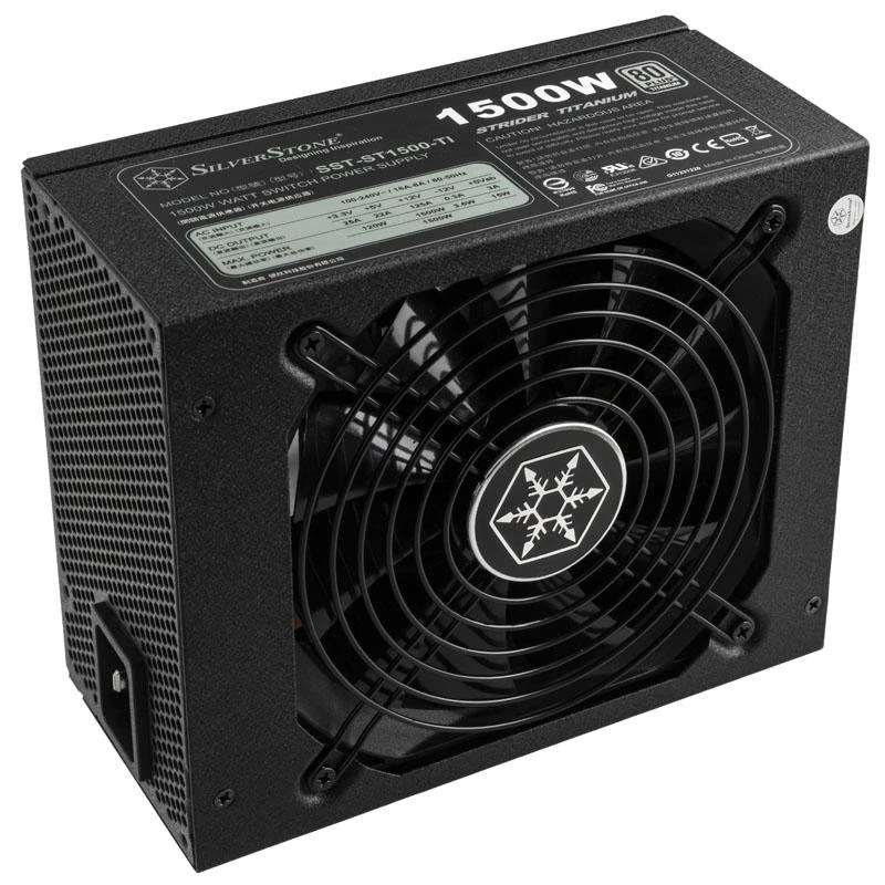 „SilverStone SST-ST1500-TI v2.0 Strider“ maitinimo šaltinis 80 PLUS Titanium, modulinis - 1500 vatų