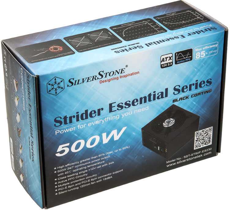 SilverStone SST-ST50F-ES230 v 2.0 500 W, 456 W