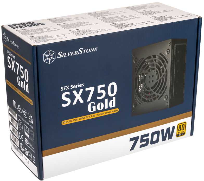 SilverStone SST-SX750-G 80 PLUS auksinis, modular - 750 Watt
