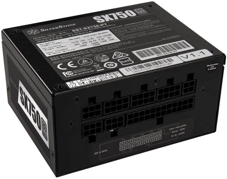 „SilverStone SST-SX750-PT V.1.1 SFX“ maitinimo šaltinis 80 PLUS Platinum, modulinis – 750 vatų
