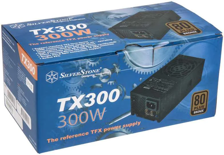 SilverStone SST-TX300, kompiuterio maitinimo šaltinis - juodas, 1x PCIe, 300 vatų