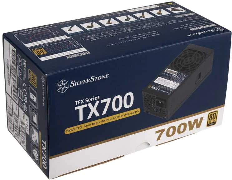 „SilverStone SST-TX700-G TFX“ maitinimo šaltinis, 80 PLUS auksinis - 700 vatų