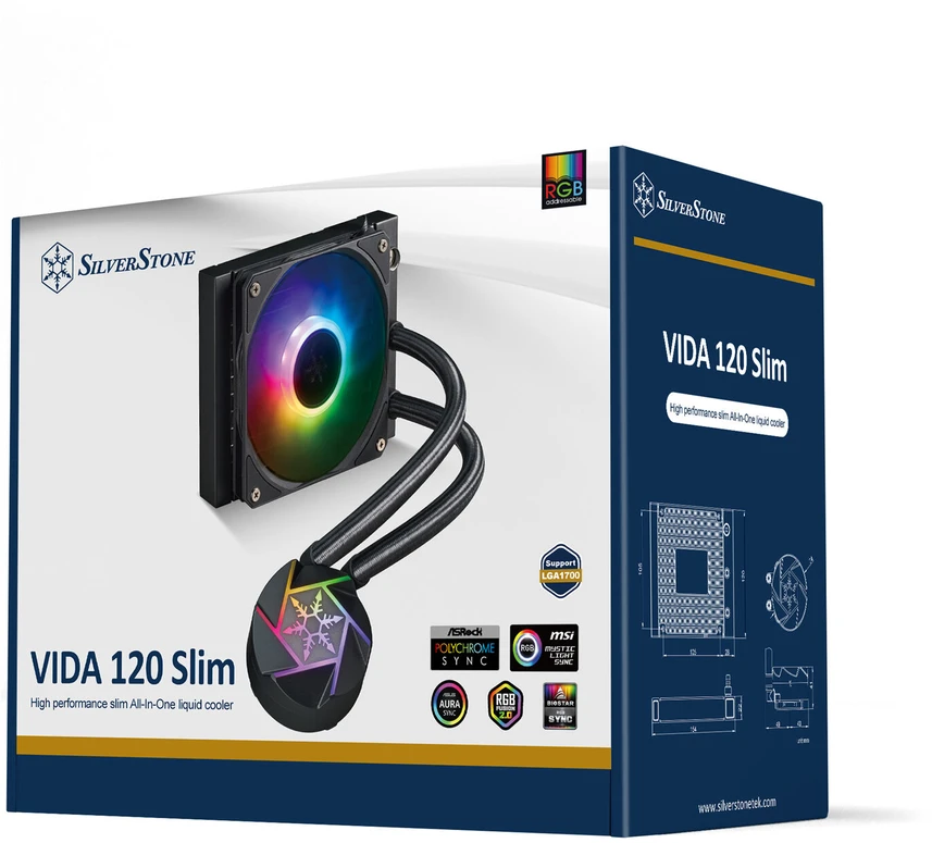 „SilverStone VIDA 120 SLIM“ vandens aušinimas (SST-VD120-SLIM)