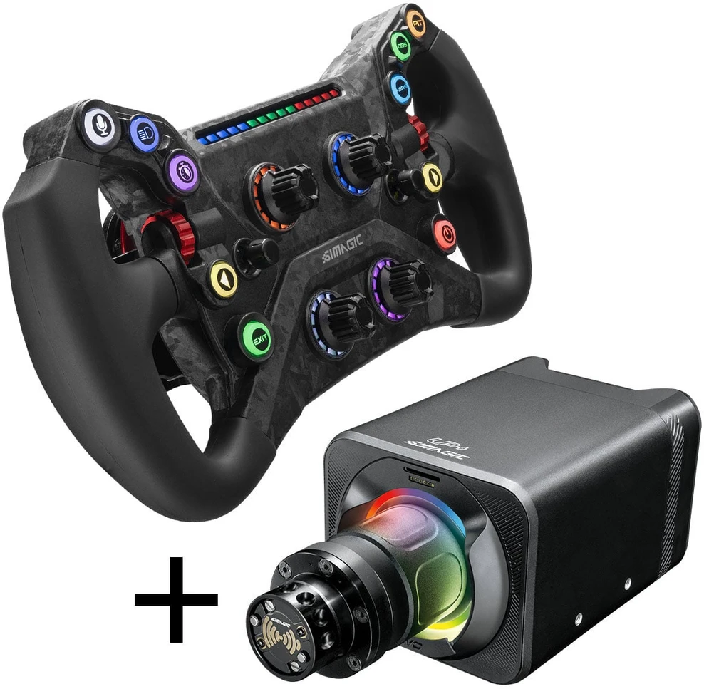 „Simagic GT Neo + Alpha EVO Sport“ tiesioginės pavaros ratų bazė (9 Nm)