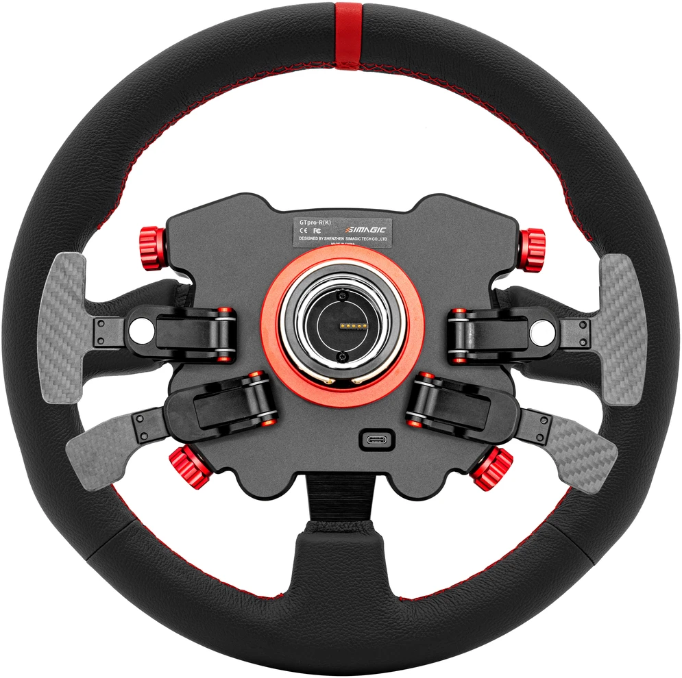 SIMAGIC GT apvalus 330 mm vairas, GT Pro Hub(K), QR50, odinis, S207