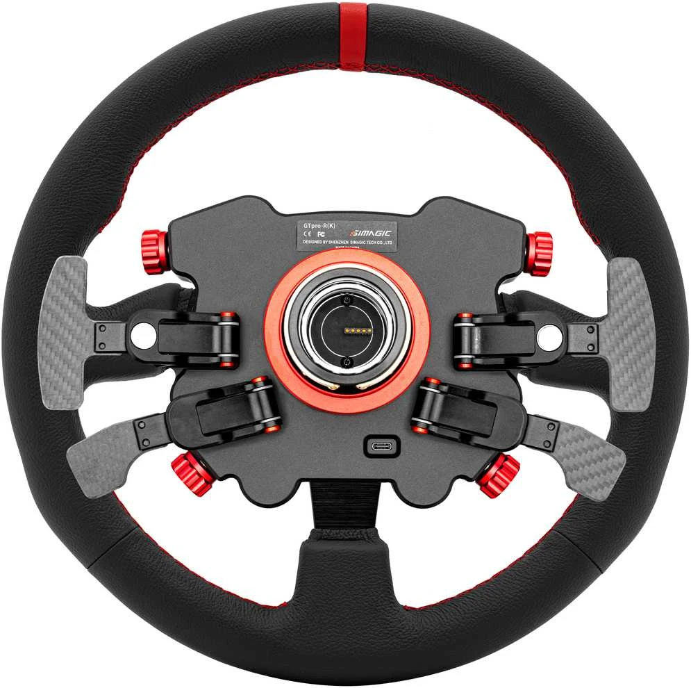 SIMAGIC GT apvalus 330 mm vairas, GT Pro Hub(K), QR50, odinis, S207