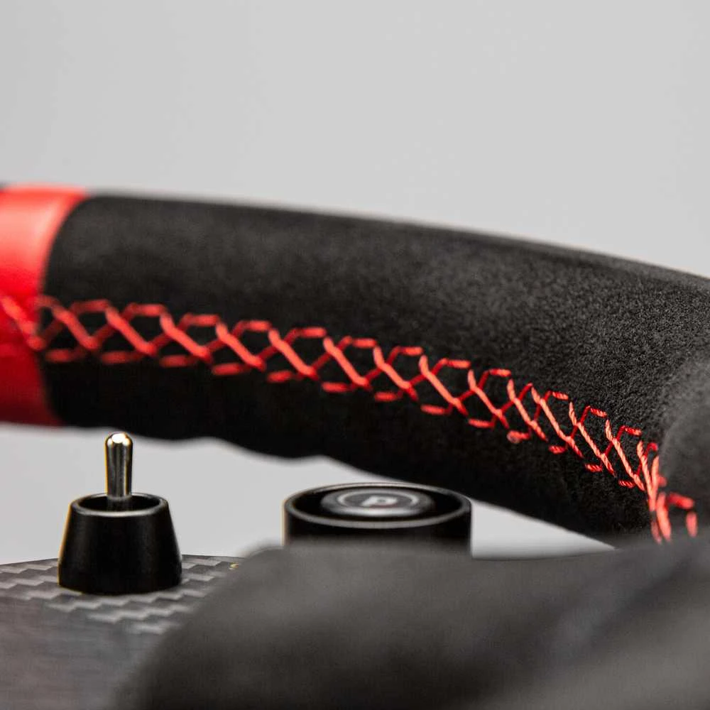 SIMAGIC GT1-SD vairas 330 mm, QR70, aliuminio pavarų perjungimo svirtys, alcantara