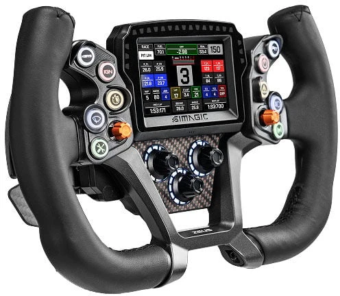 Apple SIMAGIC Zeus GT Steering Wheel & MagicDash 4 Bundle, AirLink, all-in-one