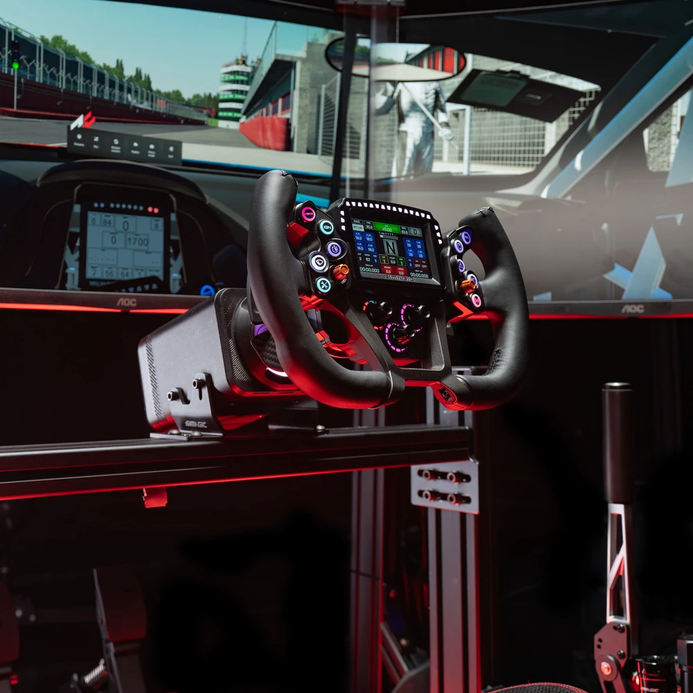 Apple SIMAGIC Zeus GT Steering Wheel & MagicDash 4 Bundle, AirLink, all-in-one