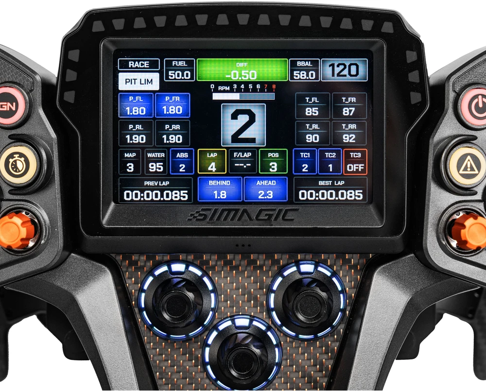 Apple SIMAGIC Zeus GT Steering Wheel & MagicDash 4 Bundle, AirLink, all-in-one