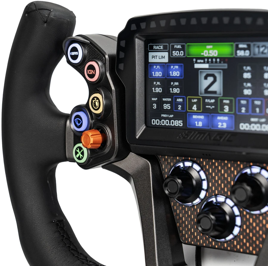 Apple SIMAGIC Zeus GT Steering Wheel & MagicDash 4 Bundle, AirLink, all-in-one