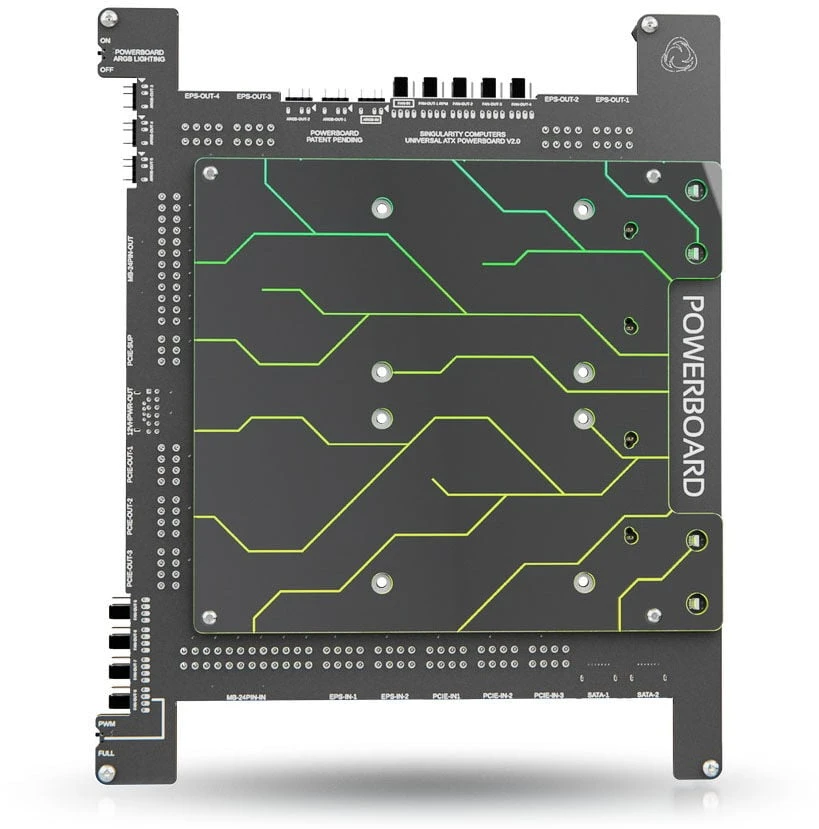 „Singularity Computers“ „PowerBoard Universal E-ATX“ plokštė