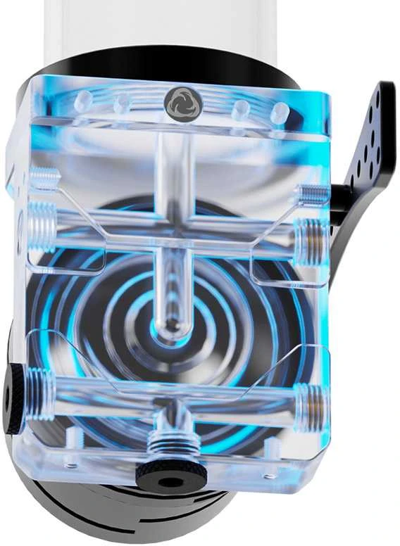 „Singularity Computers Protium 2.0 ARGB 150 D5 Reservoir Combo“ be pompos - akrilas, juodas