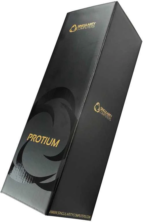 „Singularity Computers Protium“ rezervuaras 200 mm – akrilas, matinis, juodas