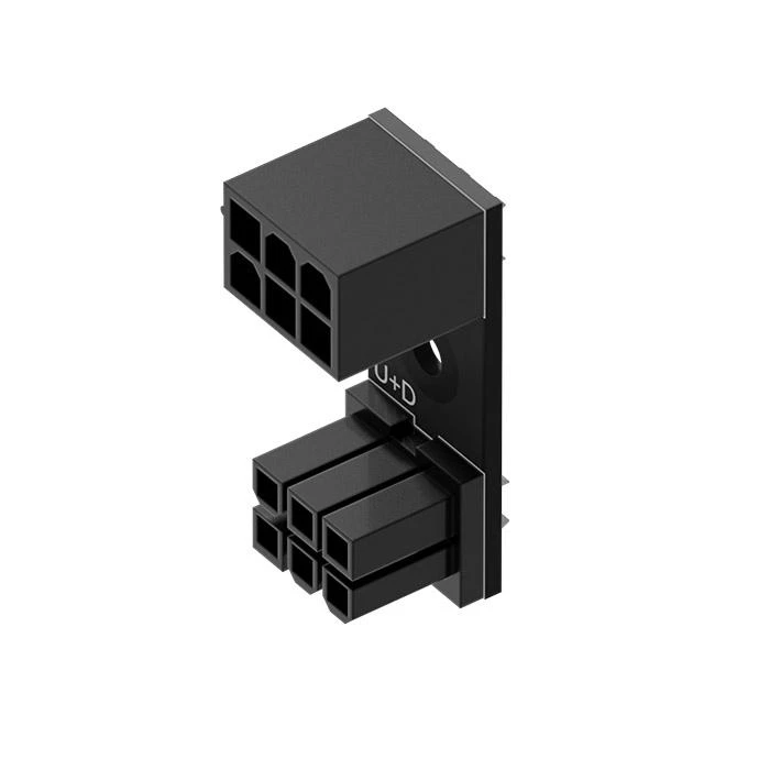 PCIe 6-pin 180 laipsnių U+D adapteris