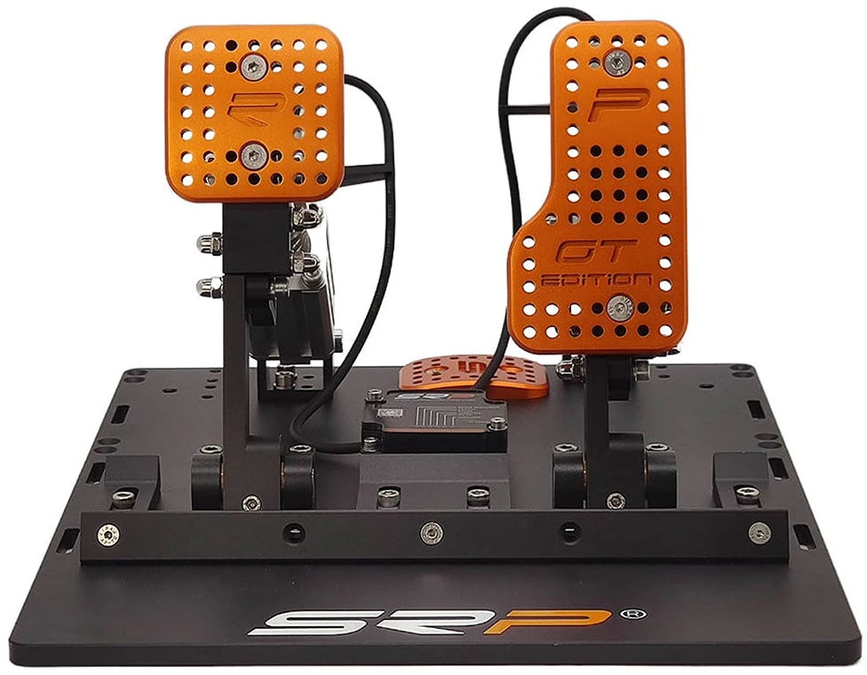 SRP GT-R 2P Sim Racing Pedal Set, pneumatic, 16-bit, 15-45 mm - juodas