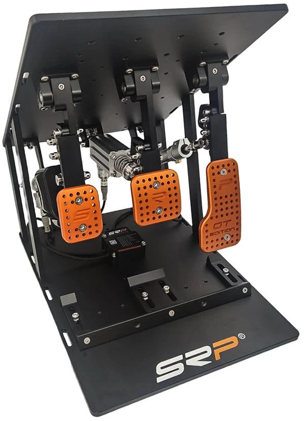 SRP GTI-R 3P Sim Racing Pedal Set, inverted, pneumatic - juodas