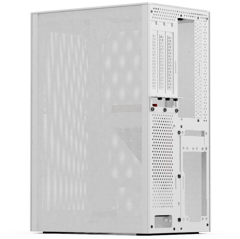 Ssupd Meshlicious Full Mesh PCIE 4.0 Edition Mini-ITX kompiuterio korpusas – baltos spalvos