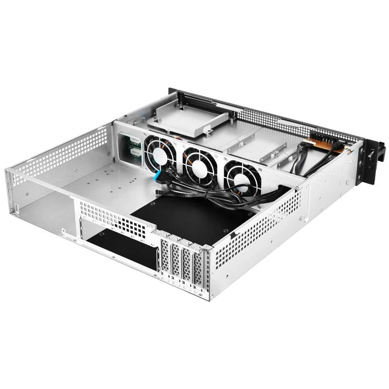 SilverStone RM21–308 Rackmount Serverio dėklas, 2U, Micro–ATX – juoda