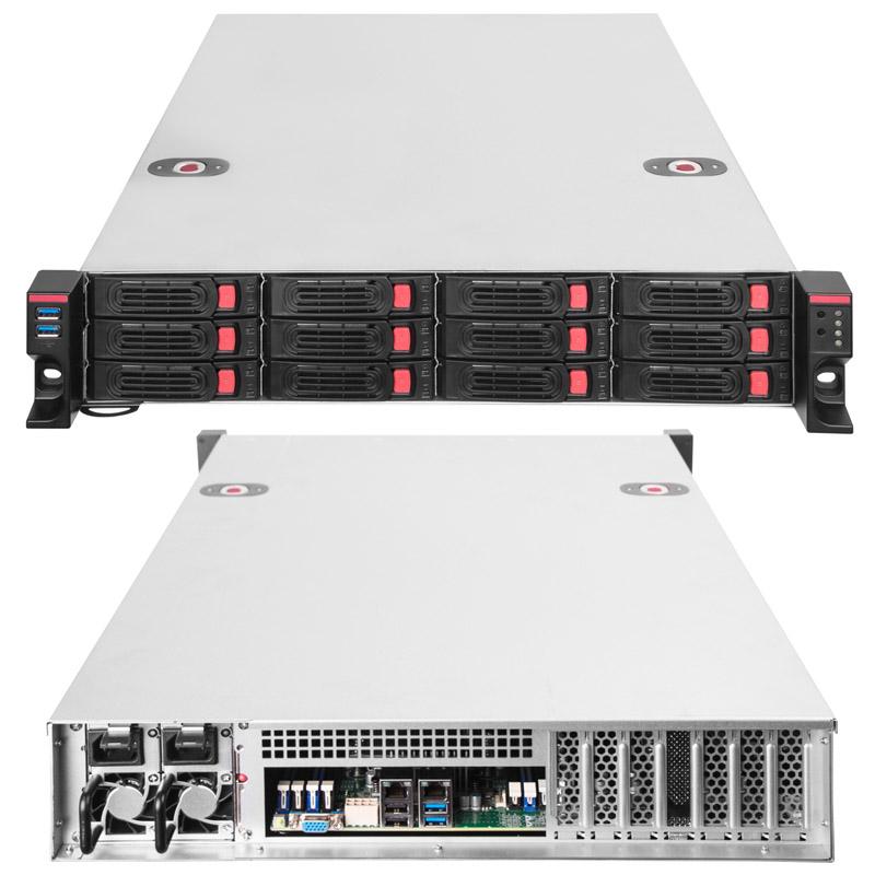 SilverStone RM22–312 Rackmount Serverio dėklas, 2U, E–ATX – juoda