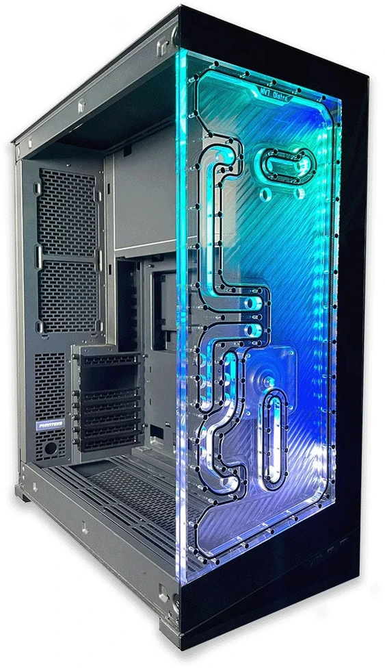„Stealkey Customs Phanteks NV7 x Stealkey Distroplate“, RGB, Ø10, baltas