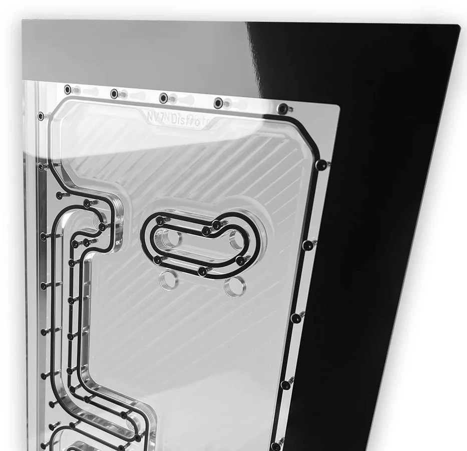 „Stealkey Customs Phanteks NV7 x Stealkey Distroplate“, RGB, Ø10, baltas