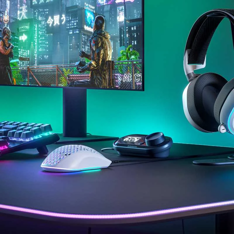 Žaidimų pelė SteelSeries Aerox 3 Snow 2022, Baltos spalvos