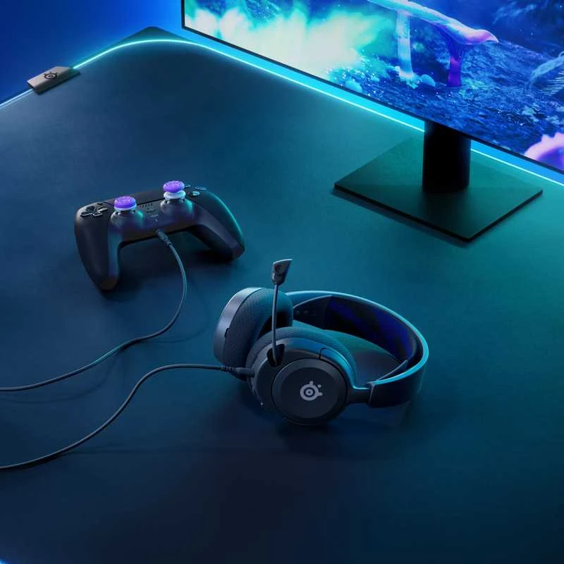 Ausinės žaidimams su mikrofonu SteelSeries Arctis Nova 1P Over-Ear, Juodos spalvos