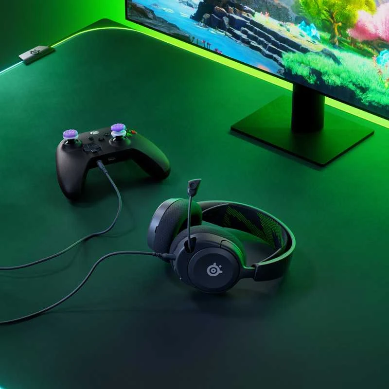 Ausinės žaidimams su mikrofonu SteelSeries Arctis Nova 1X Over-Ear, Juodos spalvos