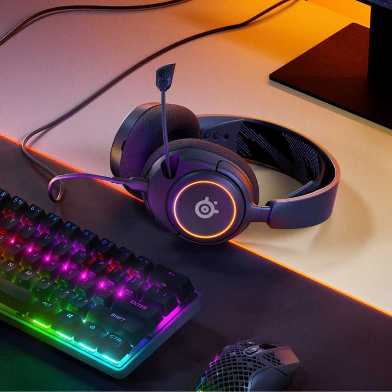Ausinės žaidimams su mikrofonu SteelSeries Arctis Nova 3 Over-Ear, Juodos spalvos